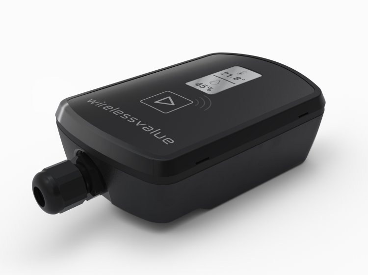 Draadloze transportmodule voor PT1000 sensor (DLTa-tr-P1000) - Battery module with gland and display - DLTa-tr-P1000